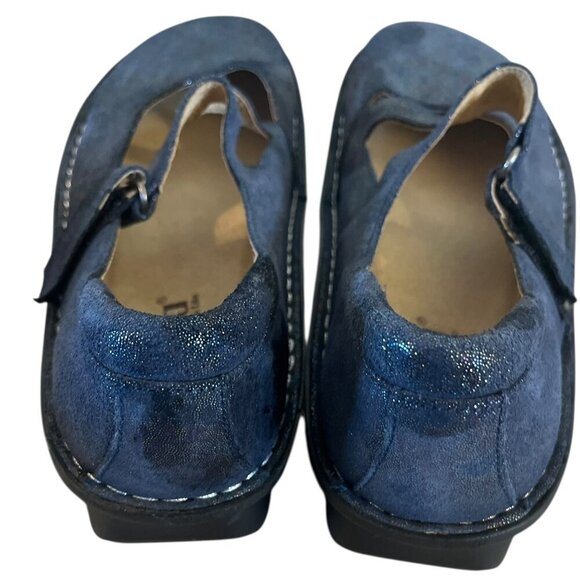 Alegria Woman's Blue/Silver Professional Mary-Jane Clogs/Mules Sz 9.5-10 - Picture 5 of 9